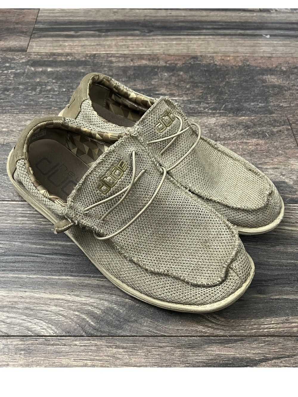 Hey Dude Wally Sox Men’s Size 11 Beige Slip On Shoes - Picture 6 of 11